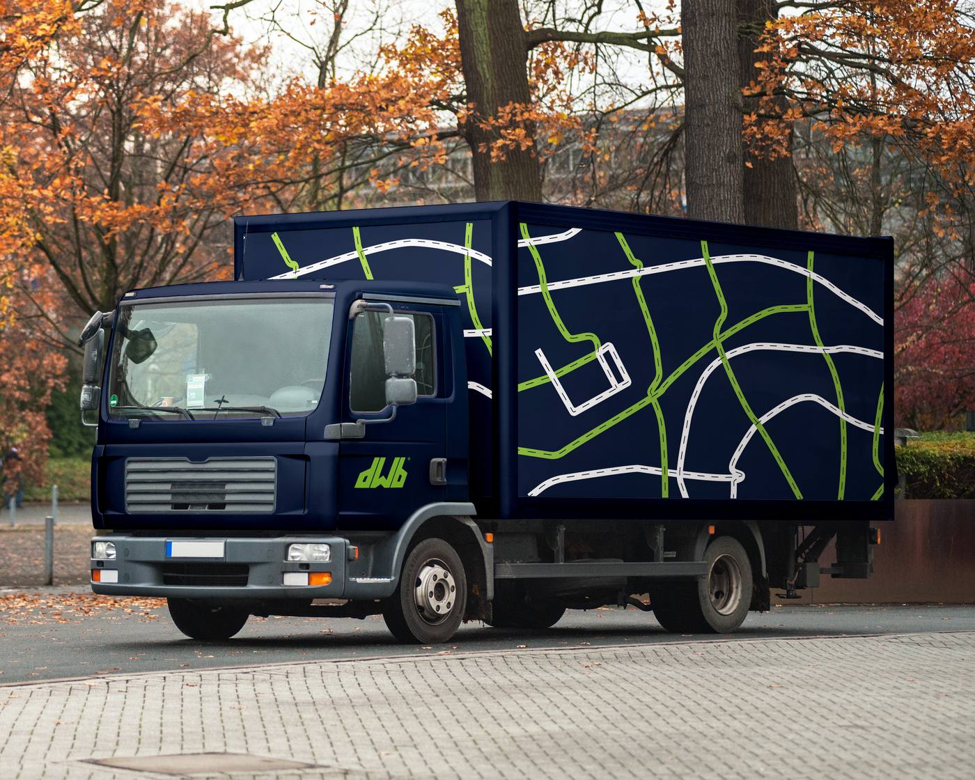 DWB branded delivery truck