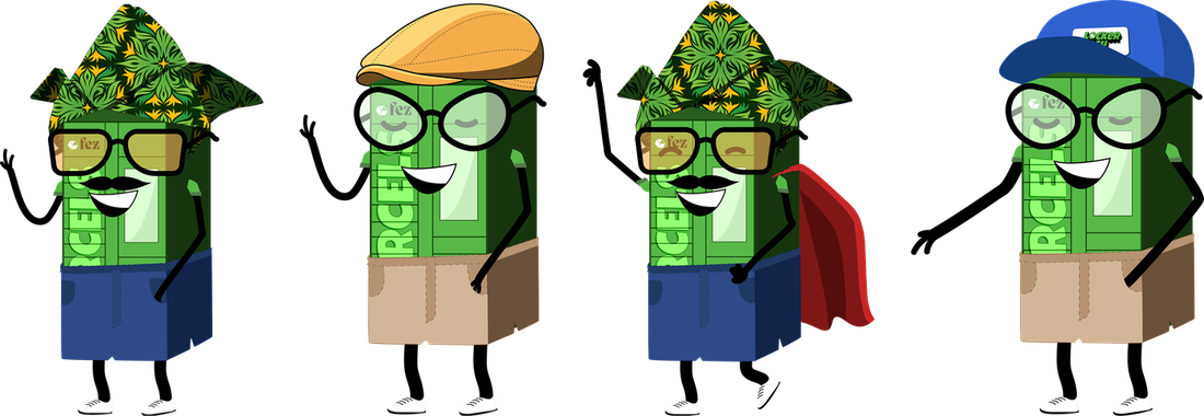 2D brand mascot character set